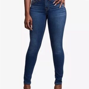 True Religion Women's Jennie Curvy Skinny Jeans in Dark Blue Wash